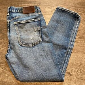 Moussy Vintage Womens Distress High Rise Skinny Medium Wash Jeans Blue Size 28